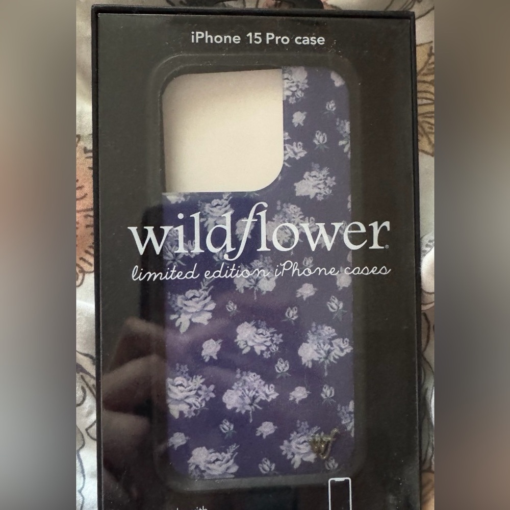 Wildflowers Purple Floral iPhone 15 Pro Case